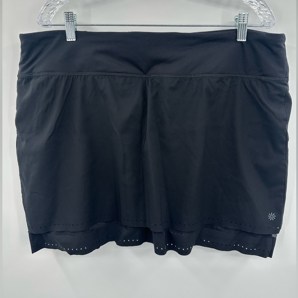 Athleta‎ Women's Black Laser Run Skort Tennis w/ Shorts Size XL